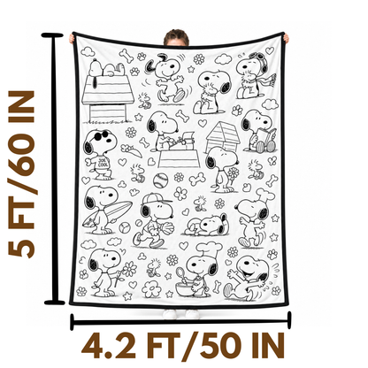 Snoop Coloring Blanket
